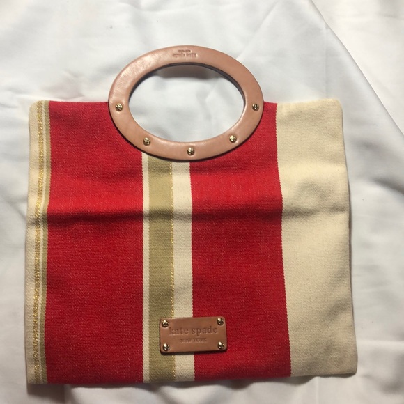 kate spade Handbags - Kate Spade fold over canvas clutch.